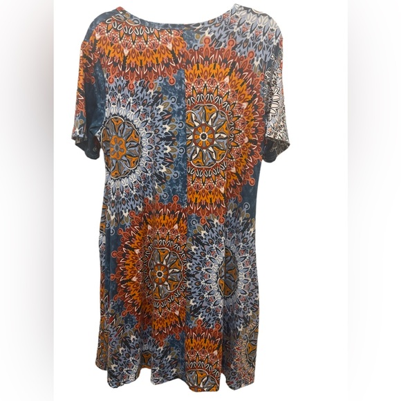 Wneedu Dress Multicolored Casual MIDI Size XL NWT - Picture 6 of 9